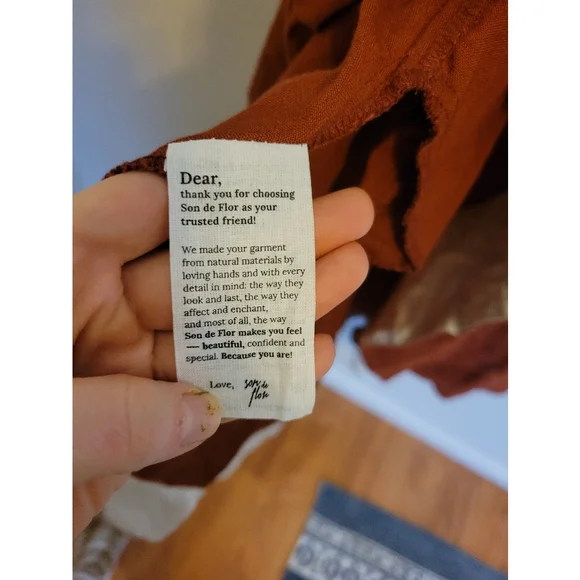 NWOT Son De Flor Size Xs Nicole Dress Linen Midi - Picture 11 of 16